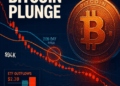 Bitcoin price chart showing death cross at $94k support; Fear & Greed Index at extreme fear 10; whale accumulation vs ETF outflows comparison