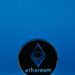 A digital graphic showing Ethereum's logo with speed indicators and bridge connection imagery.