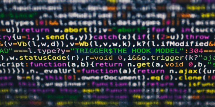 A digital illustration of AI algorithms analyzing cryptocurrency transactions on a computer screen.