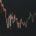 Chart showing Bitcoin's price drop with red indicators and stats on trader liquidations.