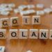 Circle's logo with USDC symbols, highlighting DeFi growth on Solana blockchain.