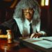 A U.S. judge presiding over a crypto lawsuit in a courtroom setting.