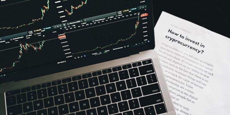 Financial graph showing rising trends in cryptocurrency investments and acquisitions.