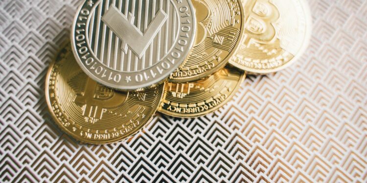 U.S. lawmakers discussing cryptocurrency regulation with digital tokens on a table.