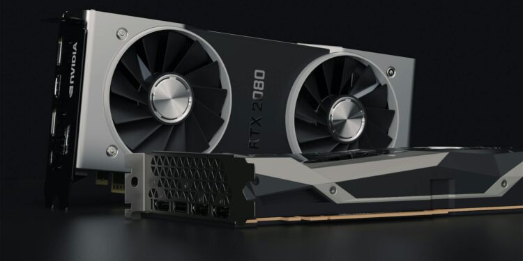 Close-up of a consumer GPU with digital AI graphics, symbolizing Tether's QVAC Fabric launch.