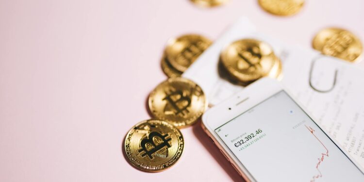 A digital chart showing cryptocurrency market trends and financial analytics.