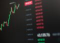 Chart showing Binance's trading volume compared to a significant drop in overall crypto market volume.