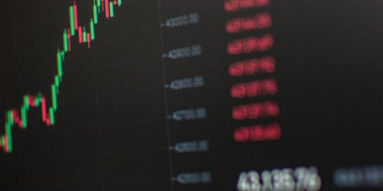 Chart showing Binance's trading volume compared to a significant drop in overall crypto market volume.