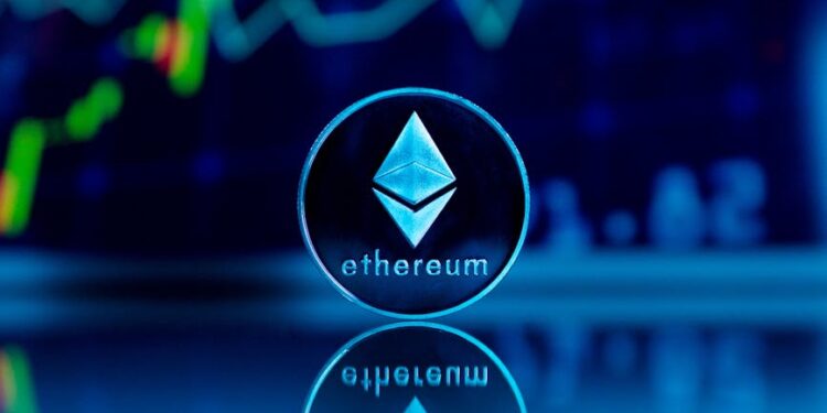 Ethereum logo with financial graphs, representing DeFi recovery efforts by Consensys and Joseph Lubin.