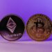 Bull and bear symbols alongside Bitcoin and Ethereum coins, reflecting a crypto market surge.