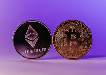 Apple's logo overlayed with protest images and cryptocurrency symbols, highlighting digital regulation issues.
