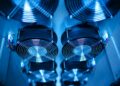 Data center filled with ASIC miners, showcasing high-performance Bitcoin mining equipment.