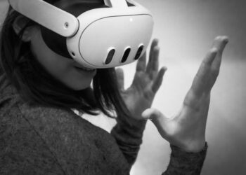 A close-up of the Meta Quest 3 headset with price tags highlighting the increase amidst a RAM shortage.