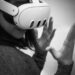 A close-up of the Meta Quest 3 headset with price tags highlighting the increase amidst a RAM shortage.