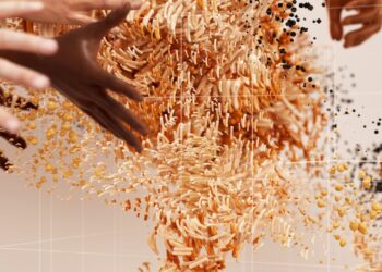 A digital representation of BNB Chain's growth with AI agents interacting with blockchain data.