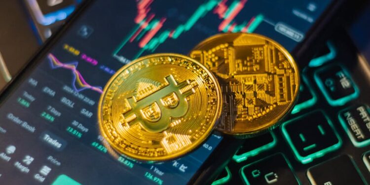 Users engaging with a digital prediction market platform on crypto and finance.