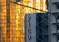 Oil tankers navigating the Strait, overlay of cryptocurrency symbols and toll signs.