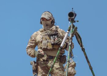 Satellite imagery displaying US military bases under surveillance, highlighting AI technology use.