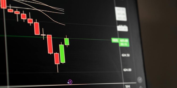 A stock market chart showing a sharp decline in Betsson shares.
