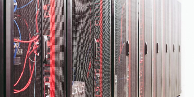A data center filled with cryptocurrency mining rigs and servers for expansion.