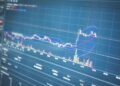 Stock market charts and graphs showing a rally in the Russell 2000 amid easing tensions.
