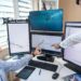 Chinese AI firms analyzing data on screens related to U.S. naval movements in Iran.