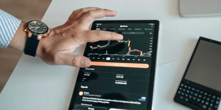 A retail investor reviewing cryptocurrency options on a digital trading platform.