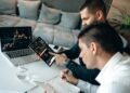Regulatory meeting with officials discussing bank stablecoin regulations and digital finance.