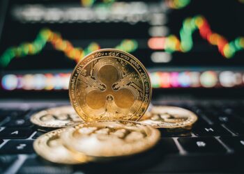 A digital representation of XRP tokens on a trading platform interface.