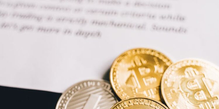 Stacks of coins and digital assets with regulatory documents highlighting crypto regulations.