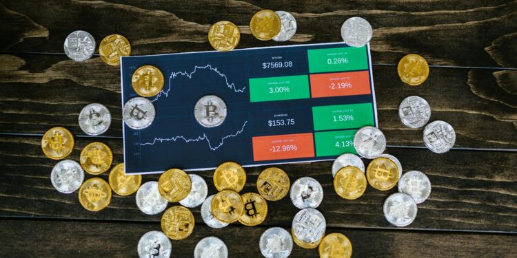 Visual representation of cryptocurrency market fluctuations and security breaches.