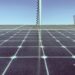 Satellite capturing solar energy with AI data center in the background, symbolizing innovation.